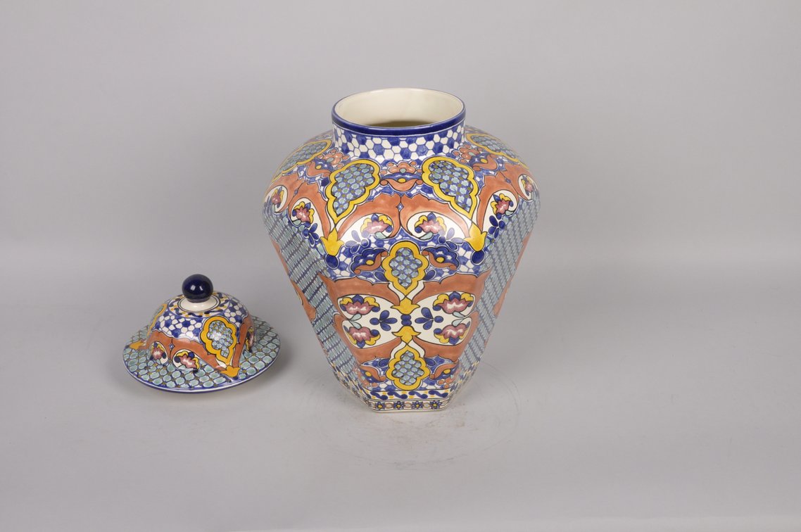 Moctezuma Dupuis Talavera Lidded Ceramic Jar, photo 7 of 10