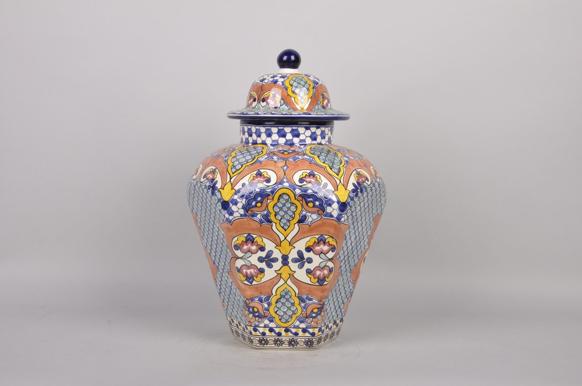 Moctezuma Dupuis Talavera Lidded Ceramic Jar, photo 4 of 10