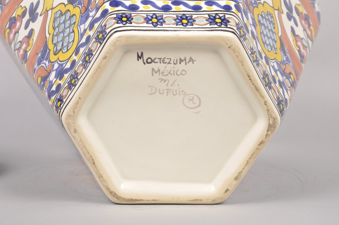 Moctezuma Dupuis Talavera Lidded Ceramic Jar, photo 9 of 10