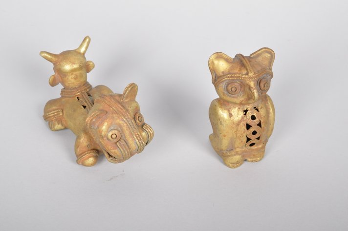 Two Tumbaga Animal Figurines