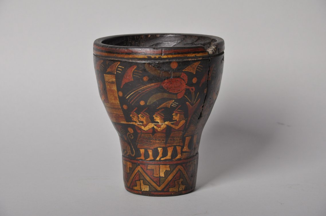 Inca Peruvian Wari Kero Wood Drinking Vessel Cup, photo 6 of 7