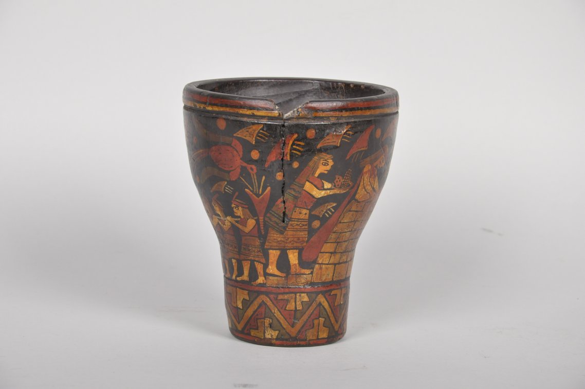 Inca Peruvian Wari Kero Wood Drinking Vessel Cup, photo 5 of 7