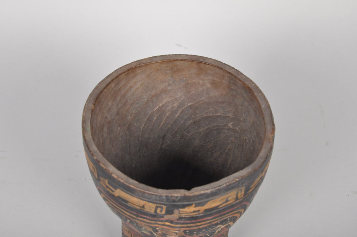 Inca Peruvian Wari Kero Wood Drinking Vessel Cup, photo 5 of 7