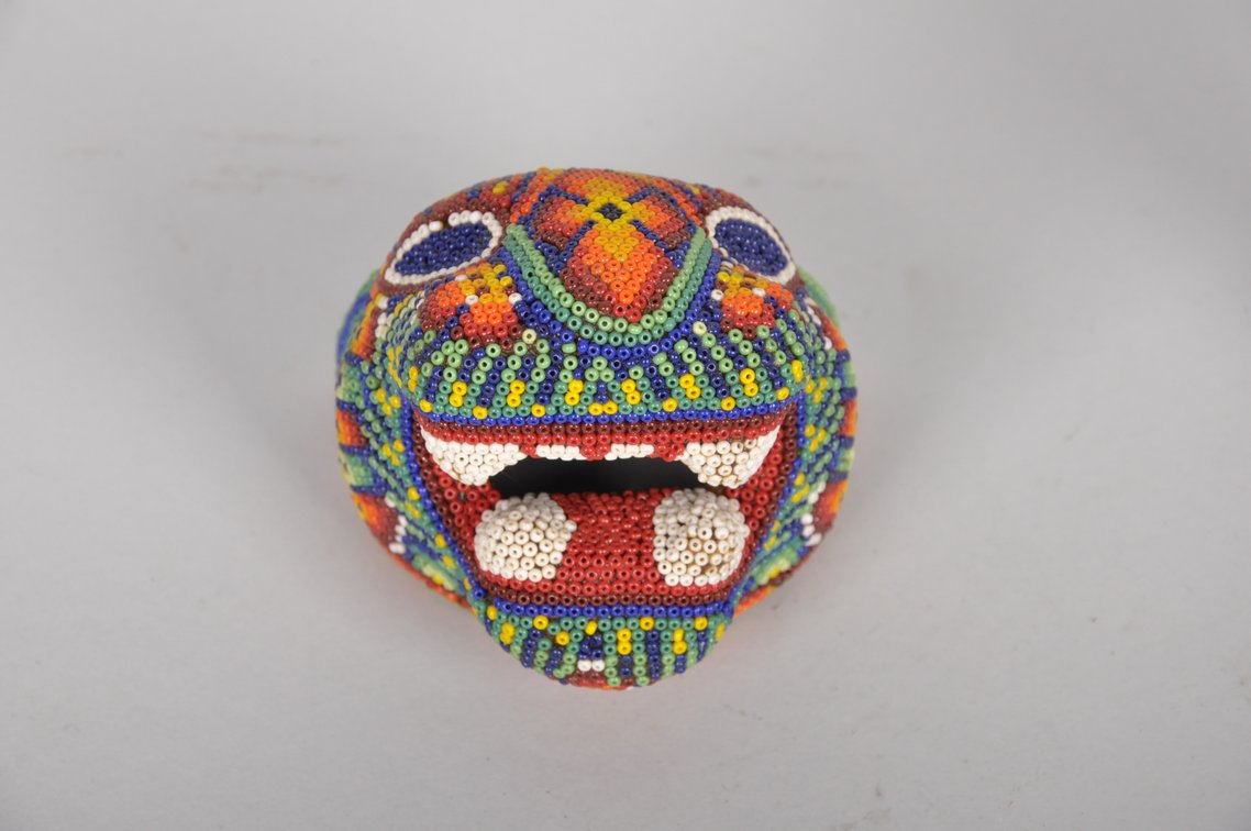 Mayan Sling Shot and Huichol Beaded Jaguar, photo 2 of 10