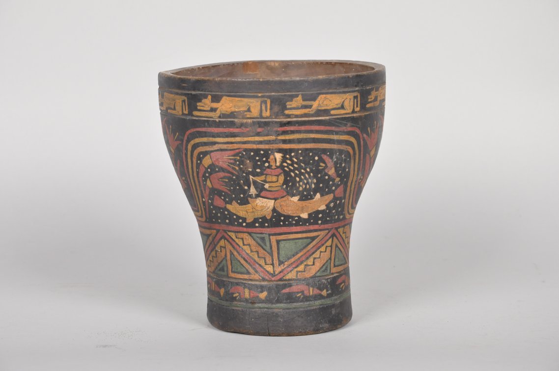 Inca Peruvian Wari Kero Wood Drinking Vessel Cup, photo 2 of 7