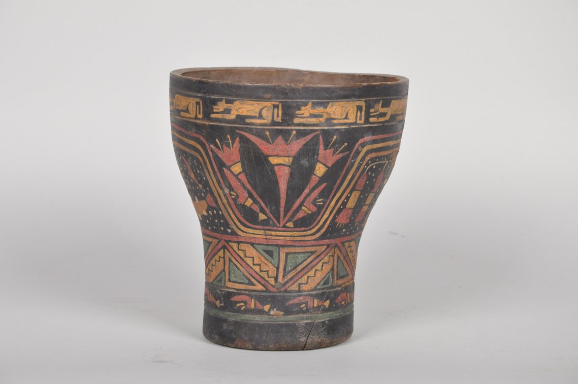 Inca Peruvian Wari Kero Wood Drinking Vessel Cup, photo 3 of 7