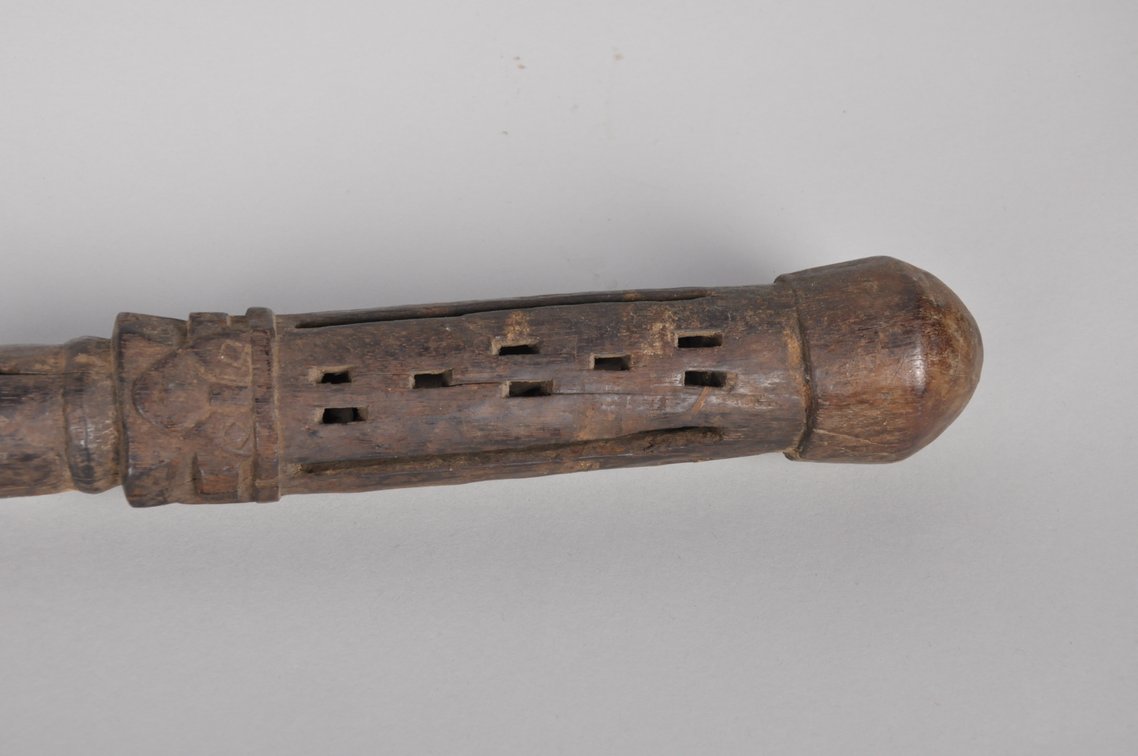 Mayan Ceremonial Wood Staff Rattle, photo 2 of 6