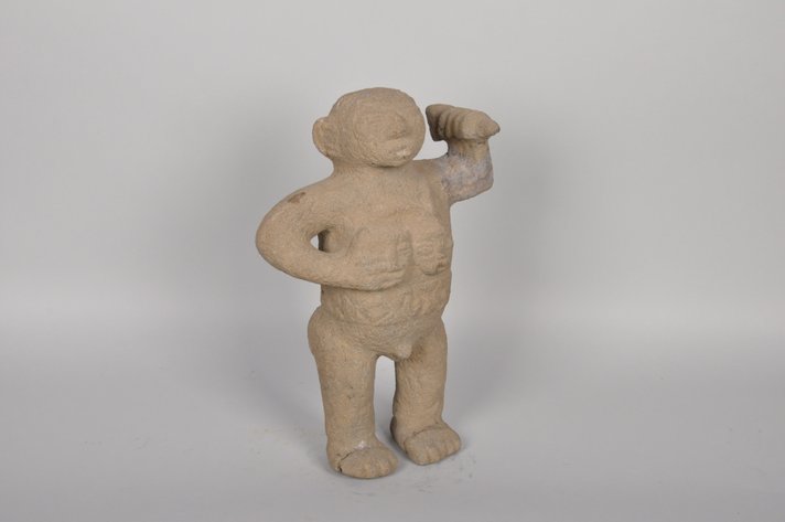 Pre-Colombian Costa Rican Figure with Trophy Heads