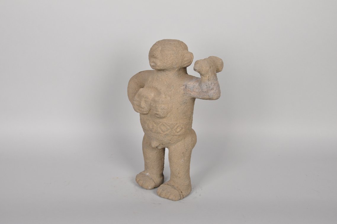 Pre-Colombian Costa Rican Figure with Trophy Heads, photo 3 of 7