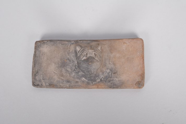 Aztec Terracotta Pottery Stamp Seal/Sello with Jaguar Handle