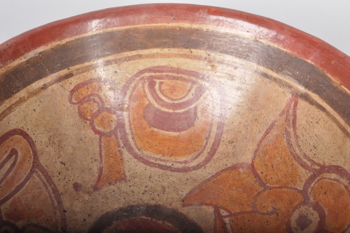 Mayan Copador Polychrome Pottery Bowl, photo 5 of 11