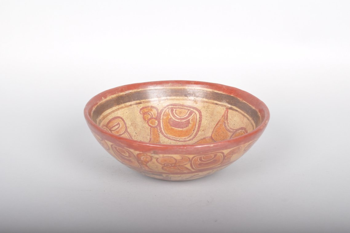 Mayan Copador Polychrome Pottery Bowl, photo 3 of 11