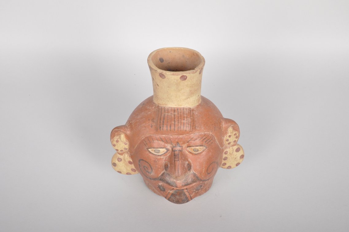 Moche Peru Male Portrait Vessel, photo 4 of 6