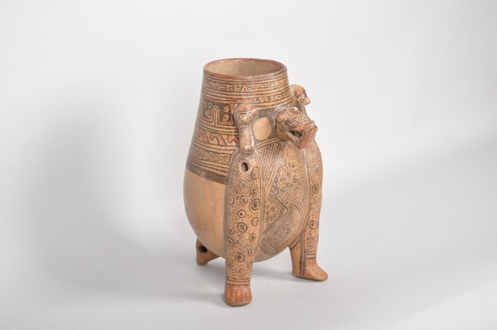 Costa Rican Jaguar Zoomorphic Vessel
