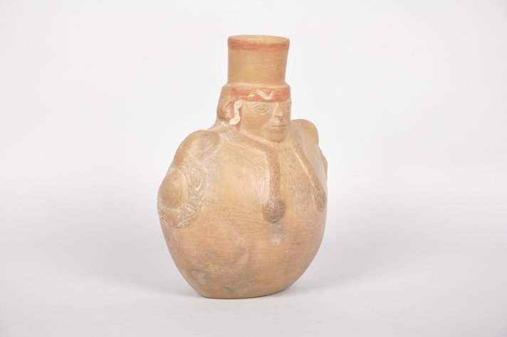 Moche Figural Ceramic Jar with Jaguar Heads