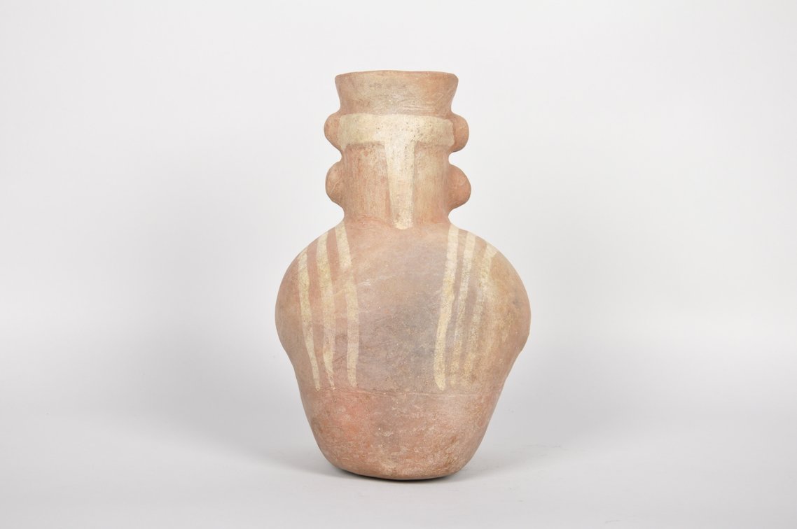 Moche Figural Ceramic Jar Lord with Jaguar Crown, photo 5 of 6