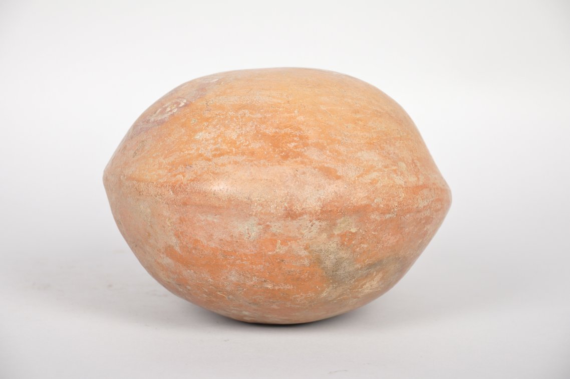 Pre Colombian Figural Clay Bottle Vessel, photo 6 of 7