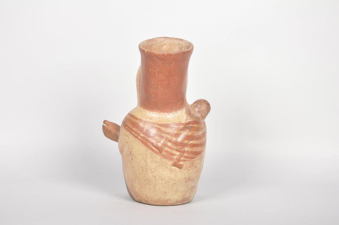 Pre-Columbian Moche Woman and Baby Clay Vessel, photo 5 of 6
