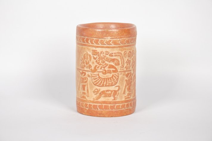 Maya Ceramic Carved Vase