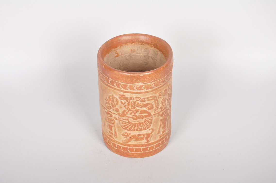 Maya Ceramic Carved Vase, photo 5 of 6