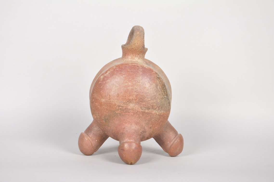Vicus Culture Peruvian Loop Handle Phallic Vessel, photo 5 of 6