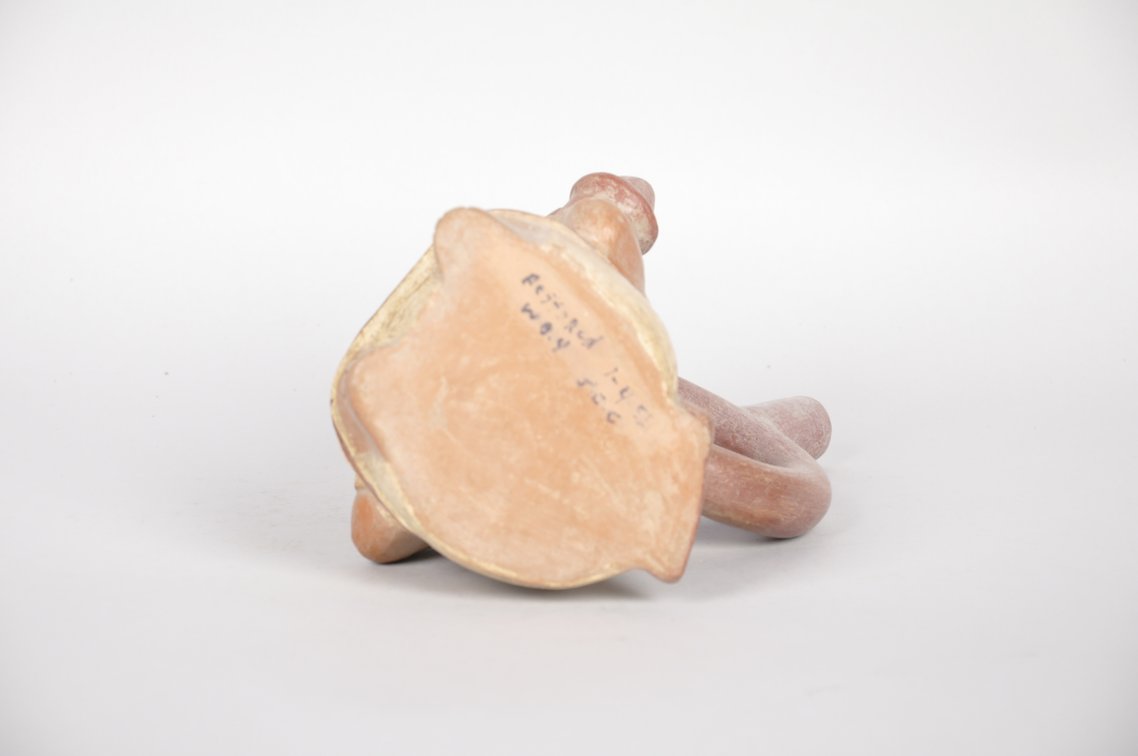 Restored Moche Warrior Figure Stirrup Spout Bottle, photo 6 of 6