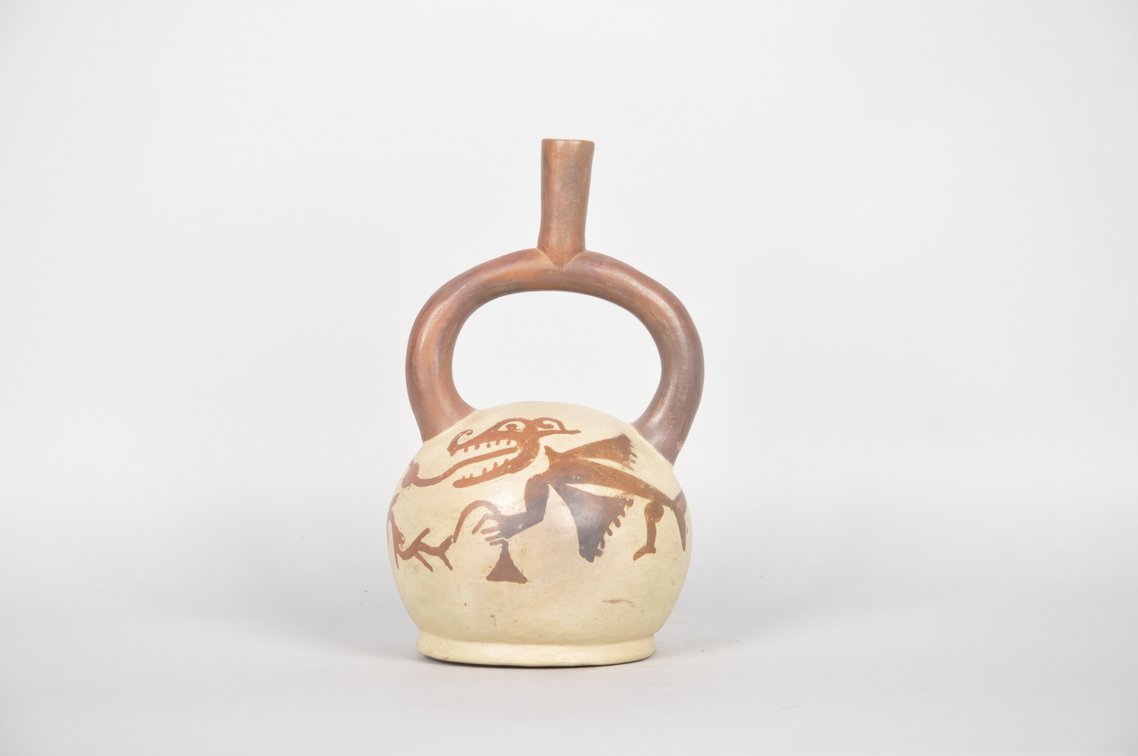 Moche Stirrup Spout Ceramic Vessel, photo 4 of 6