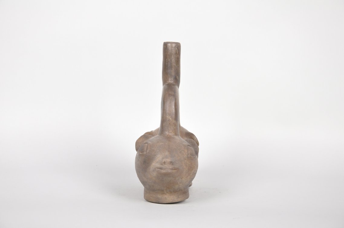Peru Vicus Stirrup Spout Ceramic Double Headed Lama Vessel, photo 5 of 7