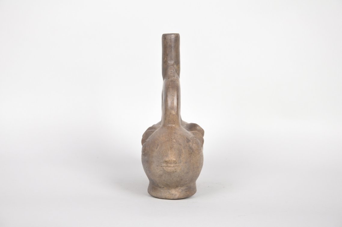 Peru Vicus Stirrup Spout Ceramic Double Headed Lama Vessel, photo 6 of 7