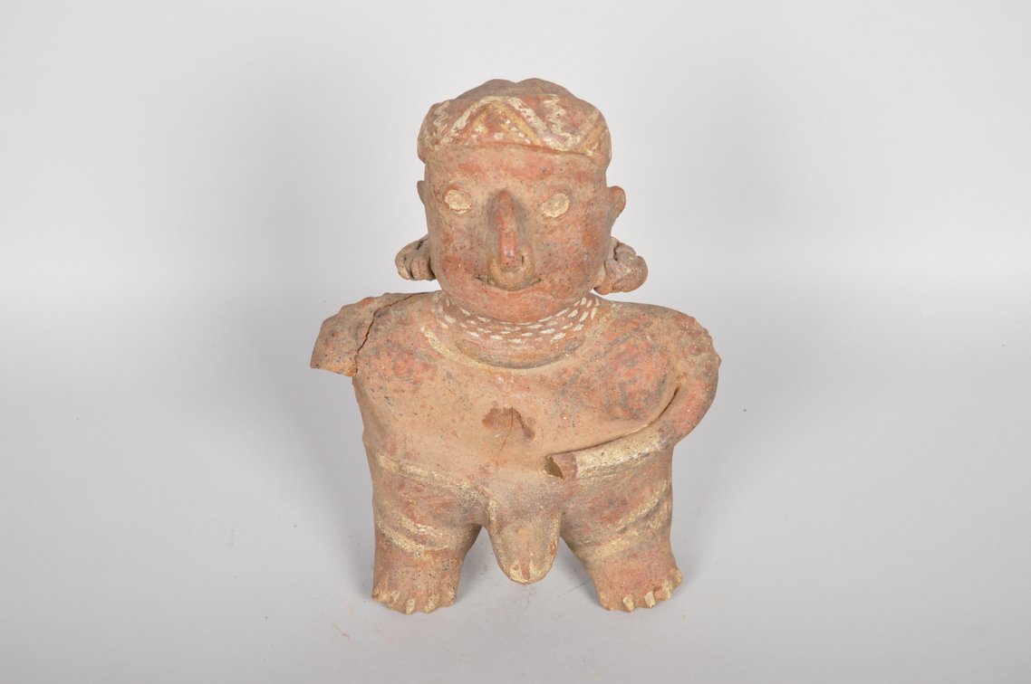Pre-Columbian Nayarit Clay Male Figure, photo 4 of 6