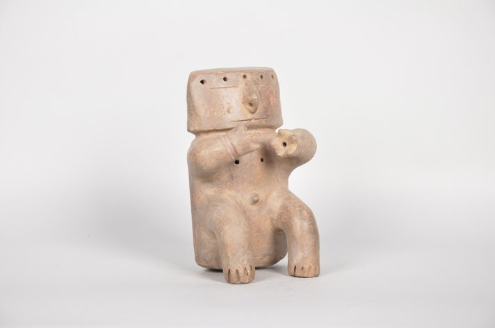 Pre Columbian Terra Cotta Slab Figure Quimbaya Culture