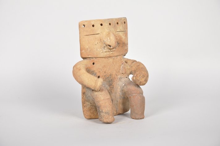 Pre Columbian Terra Cotta Slab Figure Quimbaya Culture