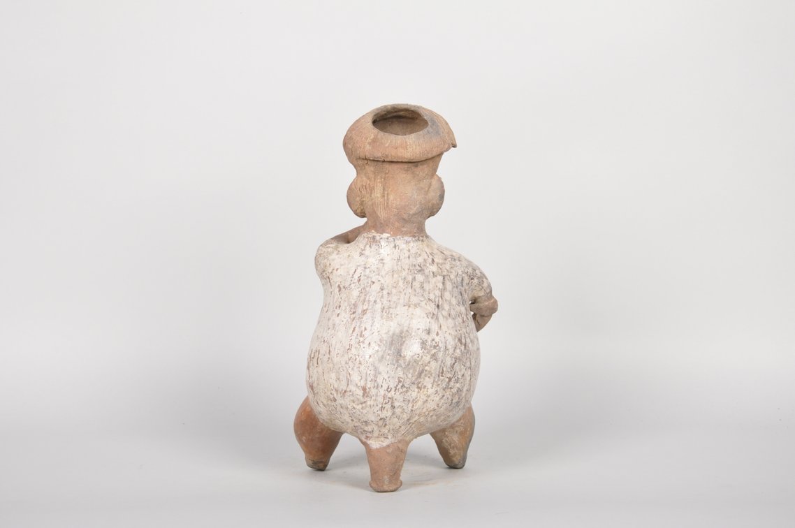 Jalisco Seated Male Nude Shaft Tomb Figure, photo 5 of 7