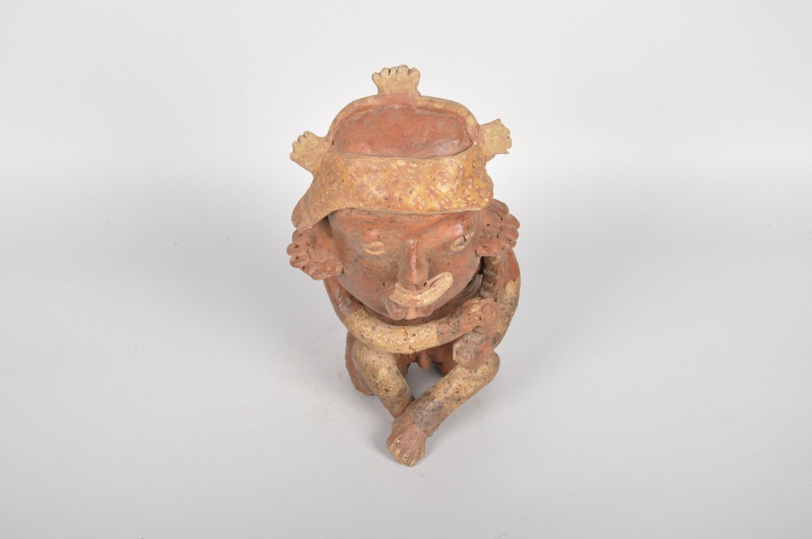 Nayarit Polychrome Hunchback Clay Figure, photo 4 of 6