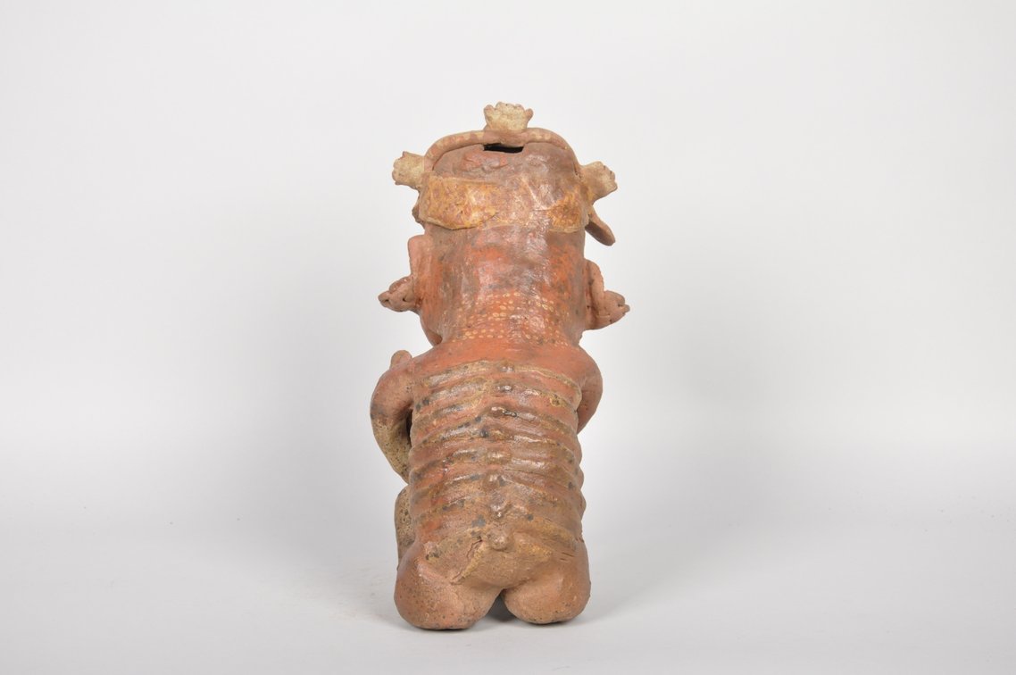 Nayarit Polychrome Hunchback Clay Figure, photo 5 of 6