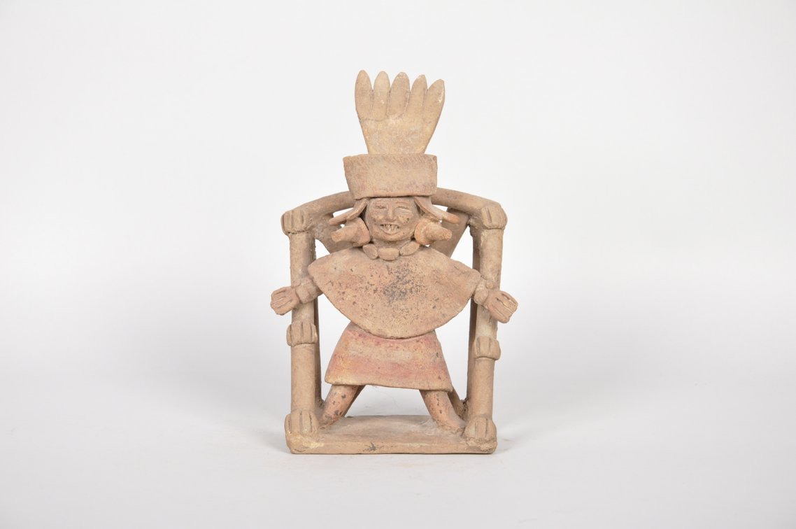 Veracruz Yucatan Mayan Lord Clay Figure, photo 3 of 6