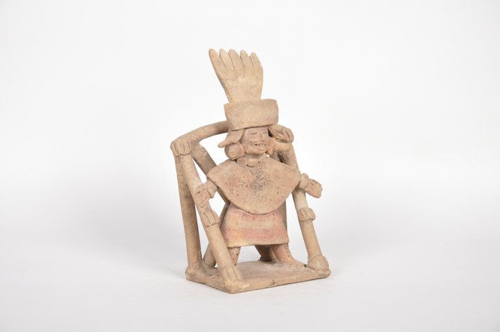 Veracruz Yucatan Mayan Lord Clay Figure