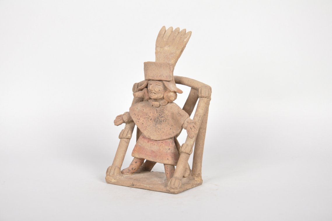 Veracruz Yucatan Mayan Lord Clay Figure, photo 2 of 6