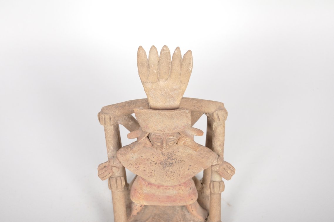 Veracruz Yucatan Mayan Lord Clay Figure, photo 4 of 6