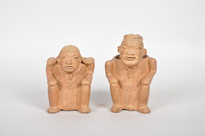 Calima Pottery Man and Woman Cargador Vessels