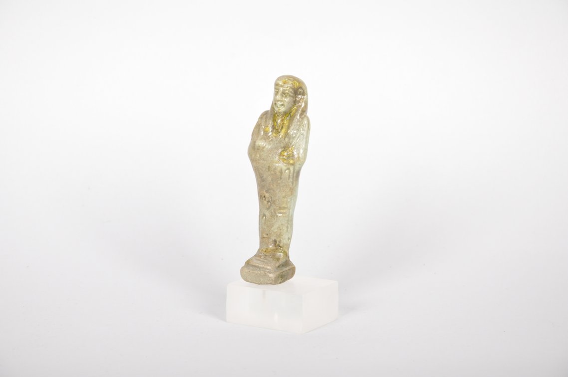 Ancient Egyptian Green Faience Ushabti Late Period 664-332 BC, photo 3 of 6