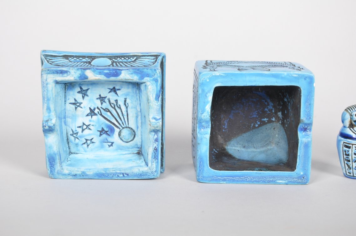 Egyptian Canopic Box and Jars, photo 3 of 9