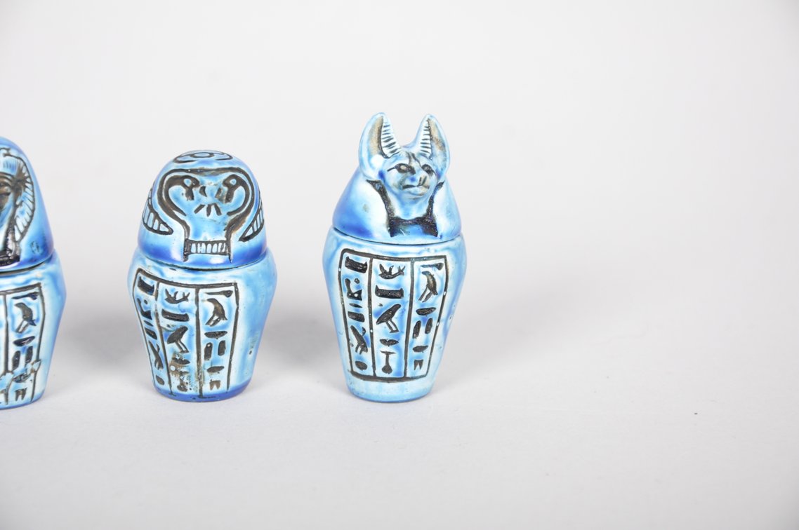 Egyptian Canopic Box and Jars, photo 5 of 9