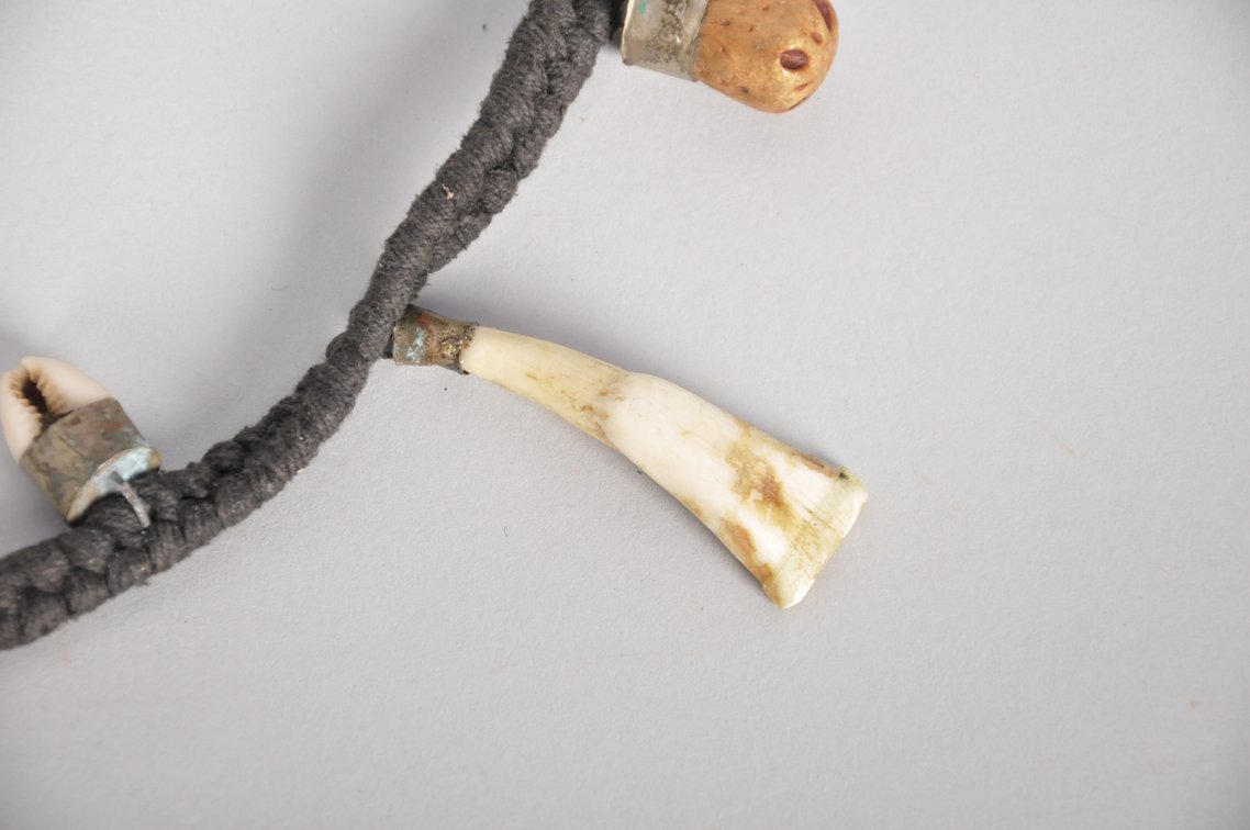 African Tantric Mala Charm Necklace, Wooden Sculpture, Comb, photo 9 of 11