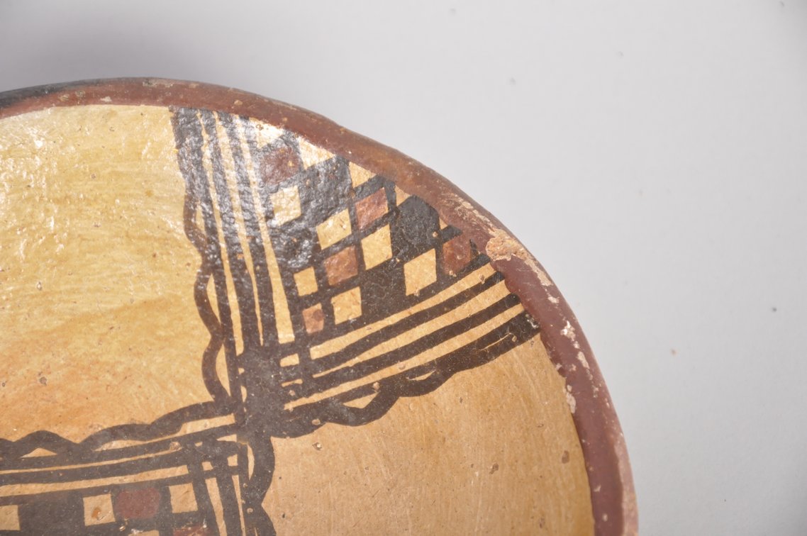 African Painted Clay Bowl, photo 5 of 8