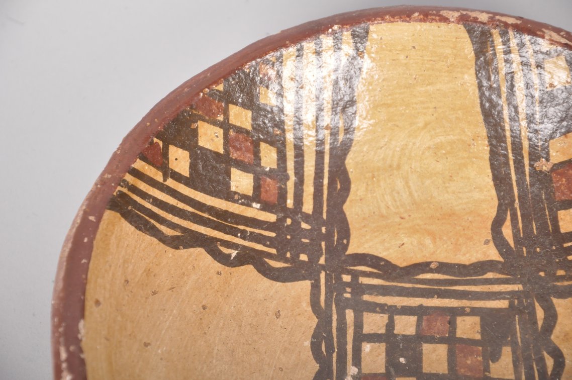 African Painted Clay Bowl, photo 6 of 8