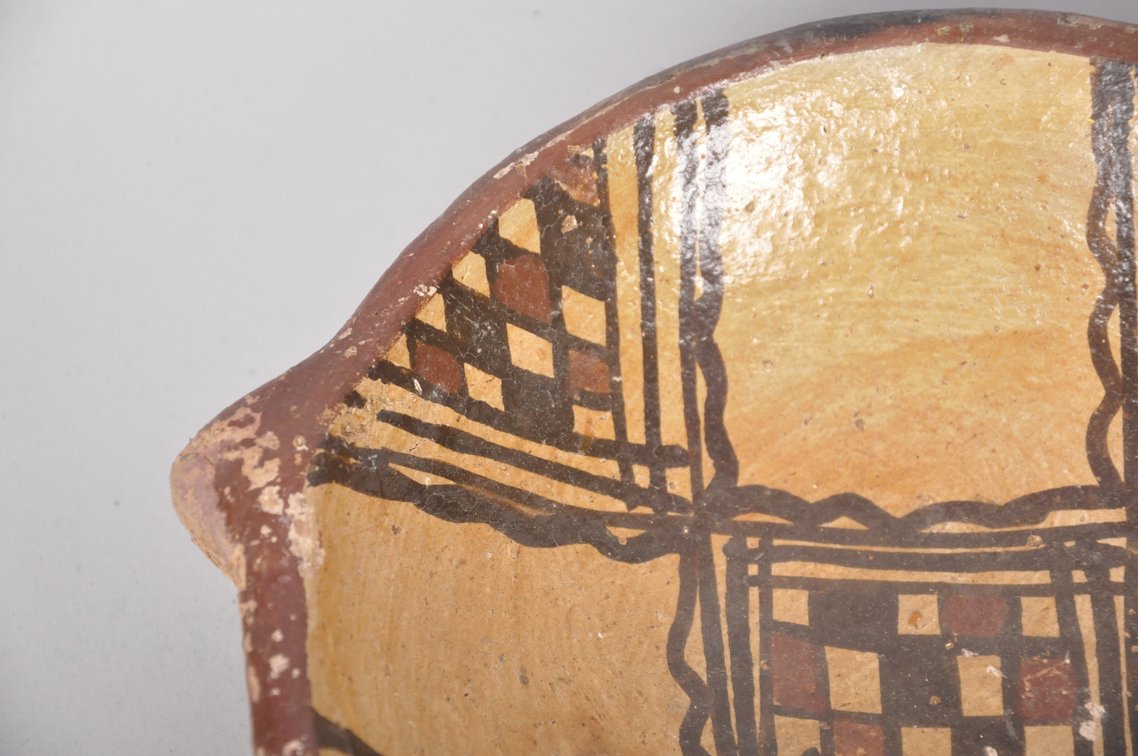 African Painted Clay Bowl, photo 4 of 8