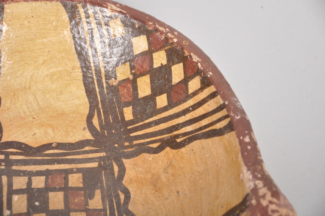 African Painted Clay Bowl, photo 7 of 8