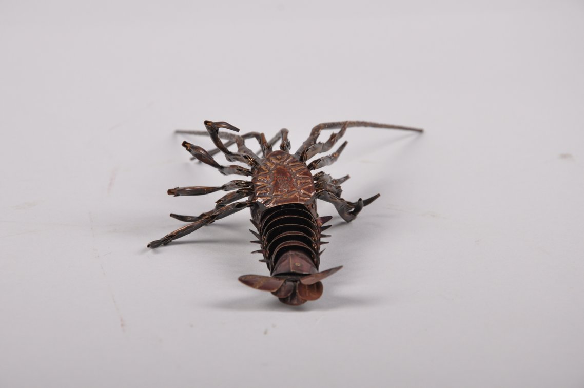 Copper Articulated Ise-Ebi Lobster, Jizai Okimono, photo 5 of 6