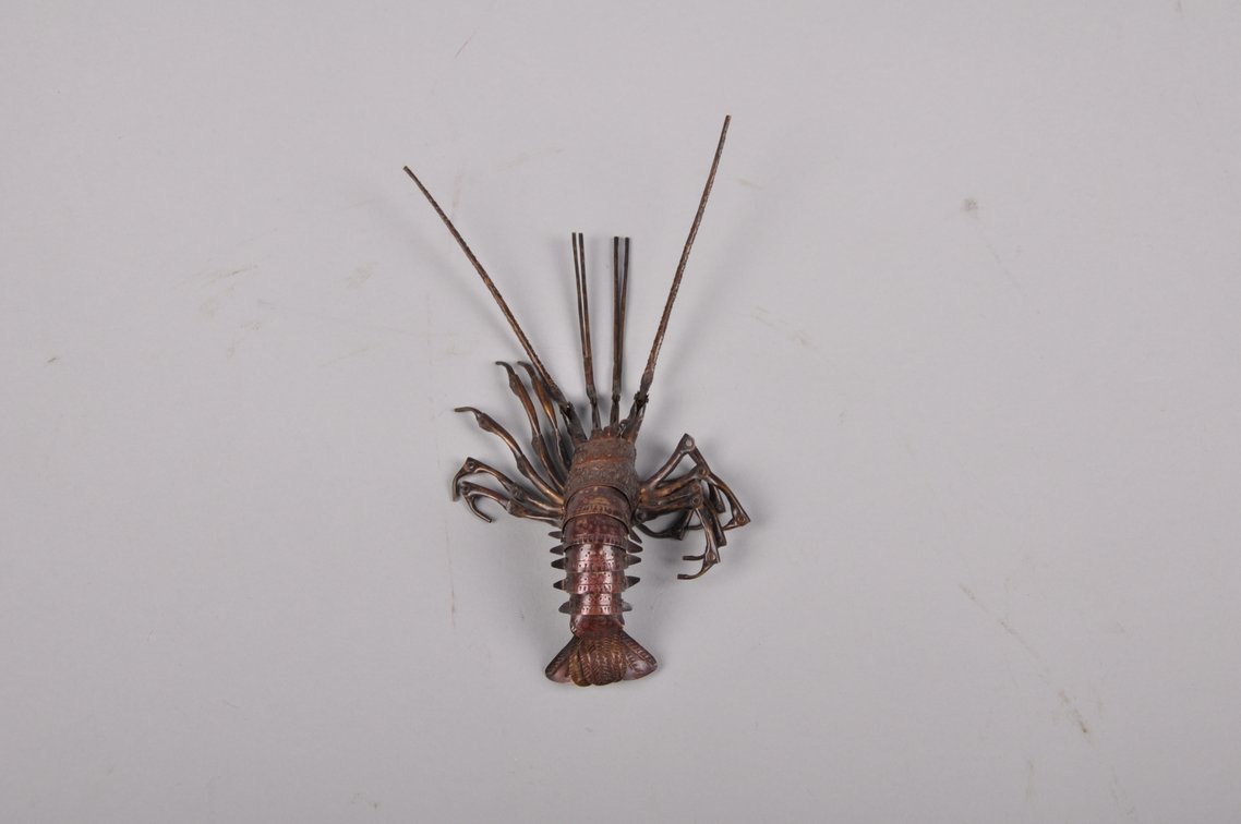 Copper Articulated Ise-Ebi Lobster, Jizai Okimono, photo 6 of 6